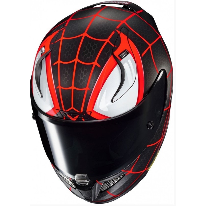 Casque moto intégral HJC RPHA 11 MILES MORALES MC1SF noir-blanc-rouge