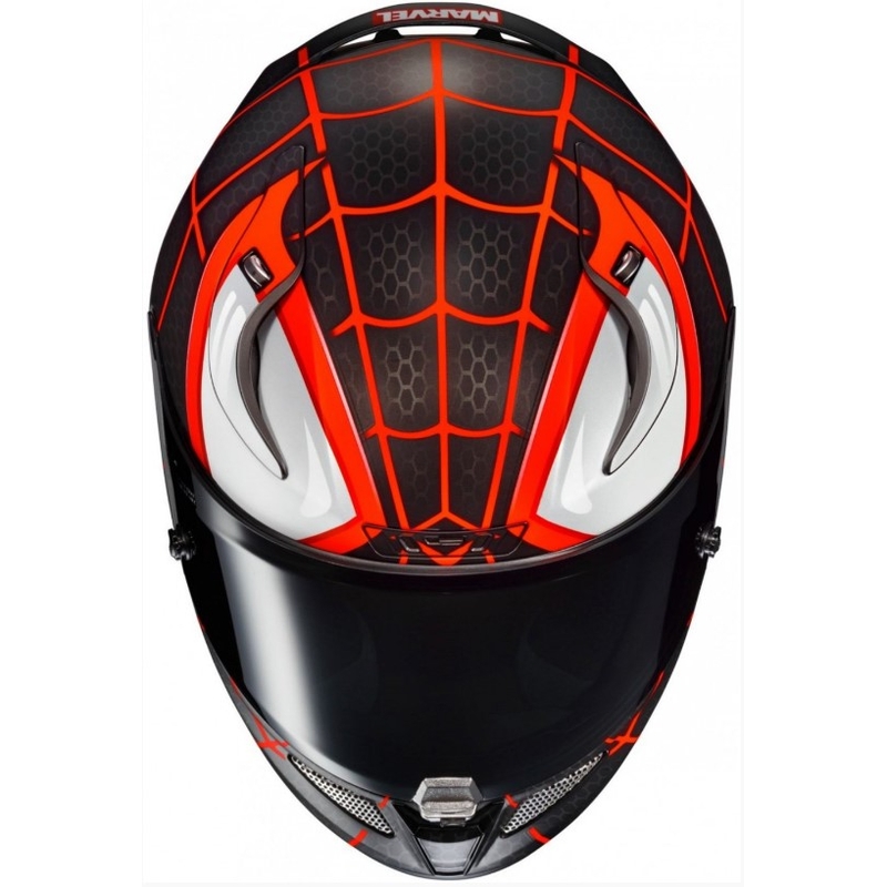 Casque moto intégral HJC RPHA 11 MILES MORALES MC1SF noir-blanc-rouge