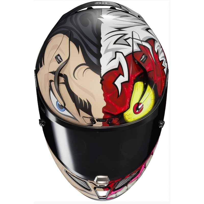 Casque moto intégral HJC RPHA 11 TWO FACE DC COMICS MC1SF multicolore