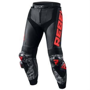 Pantalon de moto Rebelhorn Rebel Black-Fluo Red soldes