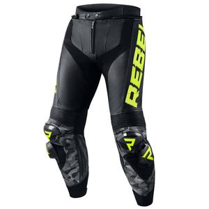 Pantalon de moto Rebelhorn Rebel noir-jaune fluo soldes