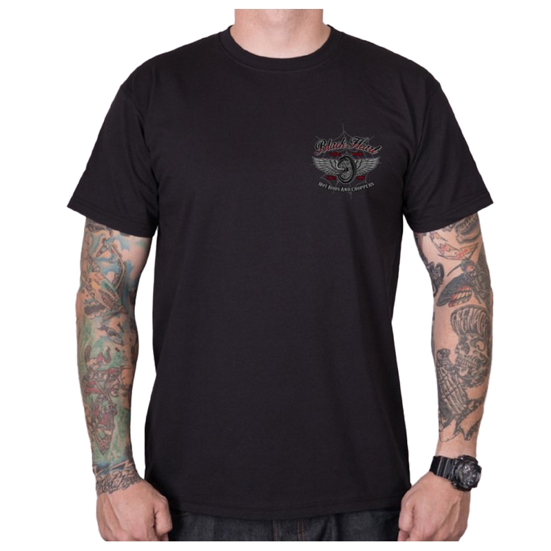 T-shirt homme Black Heart Red Baron Chopper