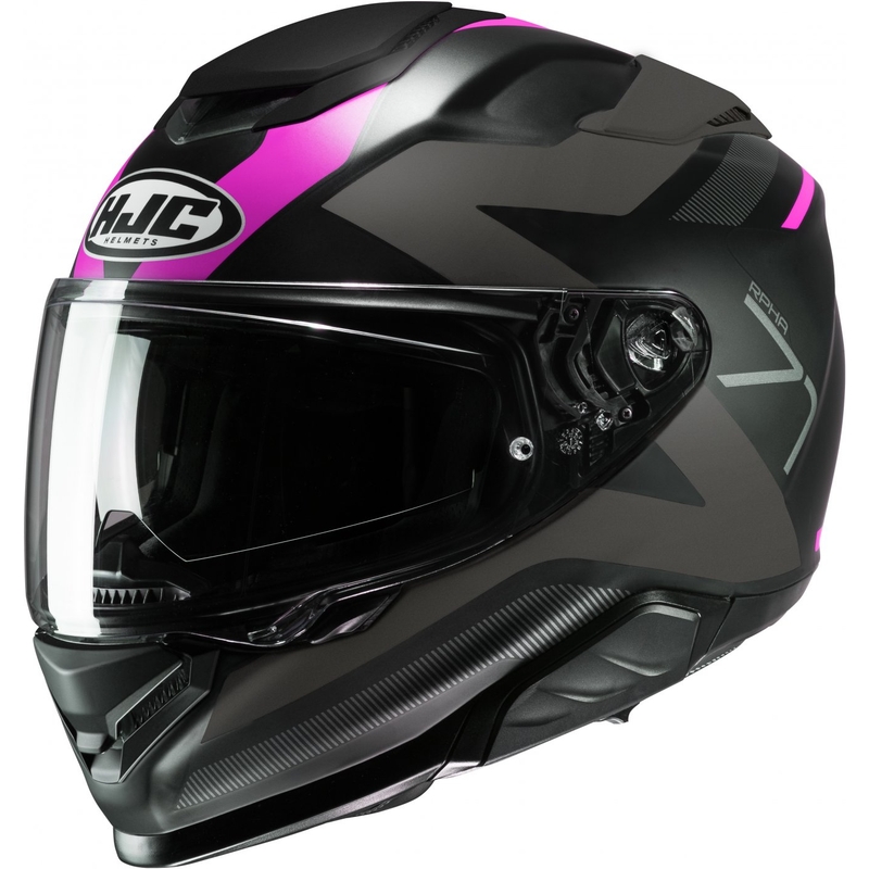 Casque moto intégral HJC RPHA 71 Pinna MC8SF noir-gris-rose