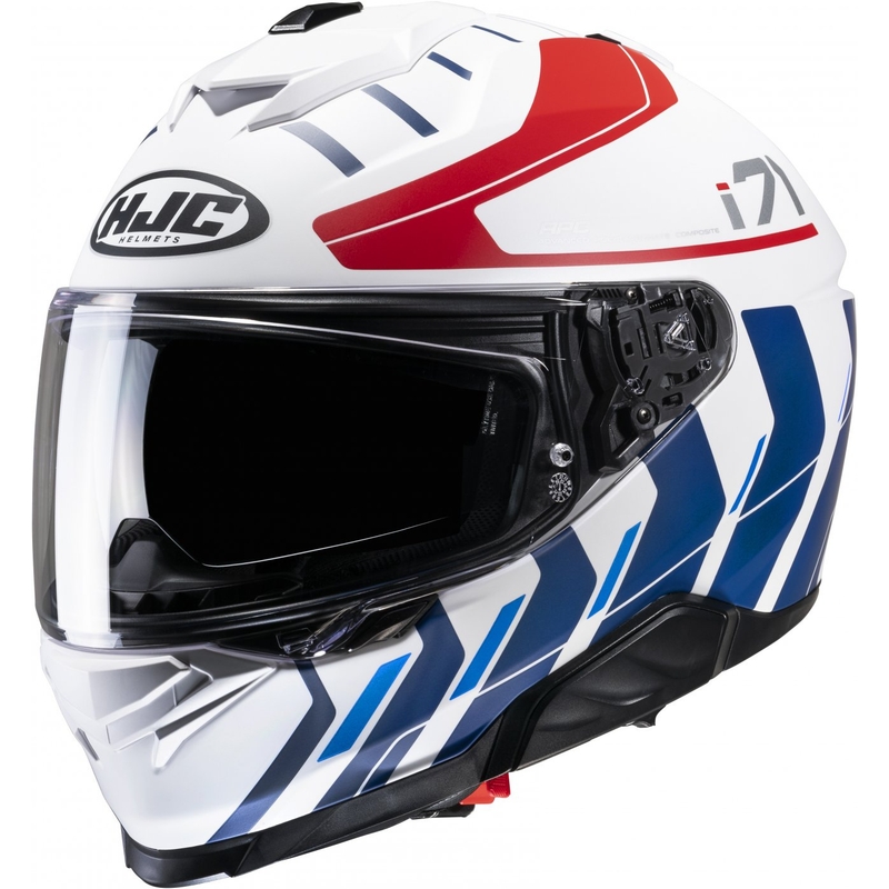 Casque moto intégral HJC i71 Simo MC21SF rouge-bleu-blanc