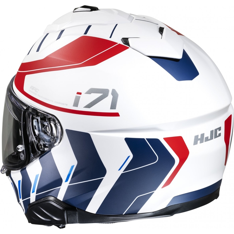 Casque moto intégral HJC i71 Simo MC21SF rouge-bleu-blanc