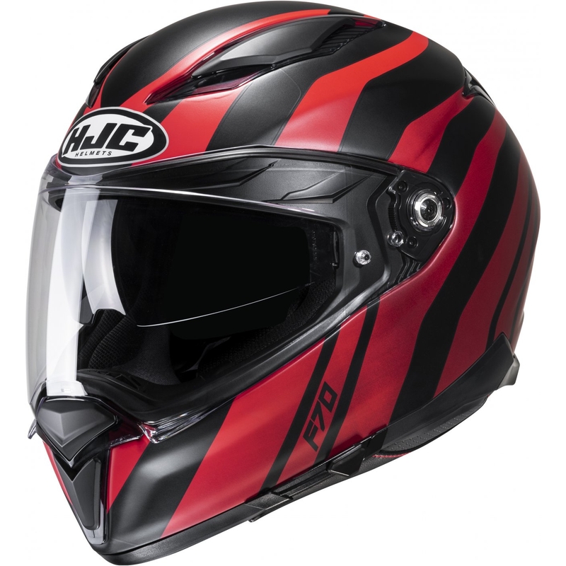 Casque moto intégral HJC F70 Galla MC1SF noir-rouge