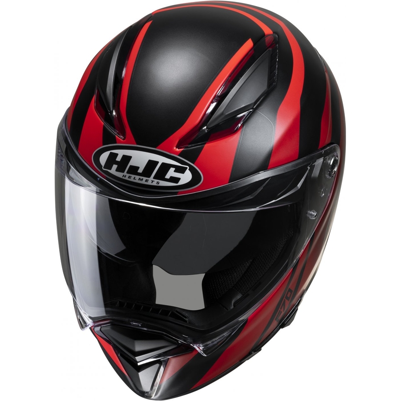 Casque moto intégral HJC F70 Galla MC1SF noir-rouge