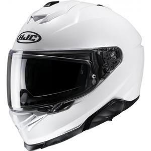 HJC i71 Solid pearl white integral motorcycle helmet