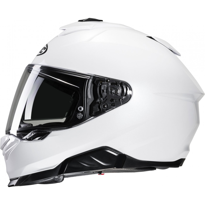 HJC i71 Solid pearl white integral motorcycle helmet