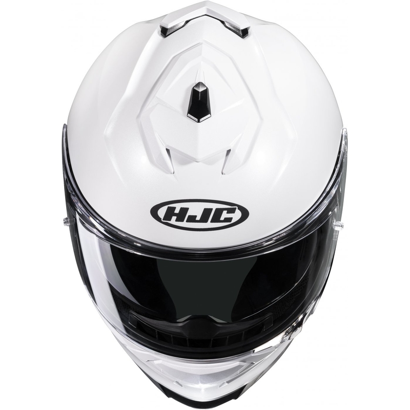 HJC i71 Solid pearl white integral motorcycle helmet