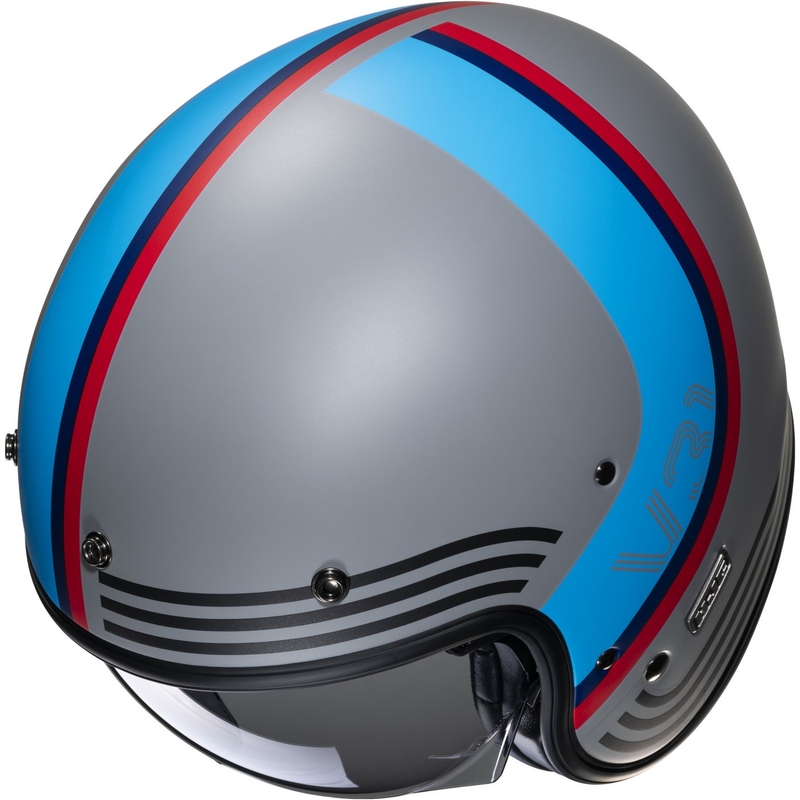 Casque moto ouvert HJC V31 Byron MC21SF rouge-bleu-noir-gris