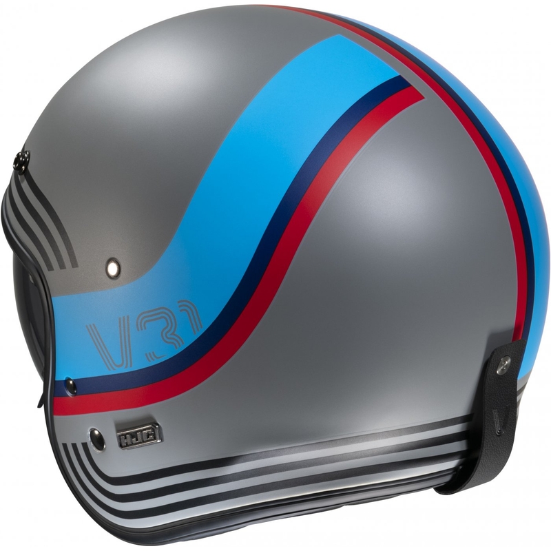 Casque moto ouvert HJC V31 Byron MC21SF rouge-bleu-noir-gris