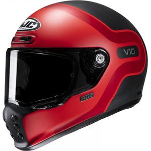 Casque moto intégral HJC V10 Grape MC1SF noir-rouge