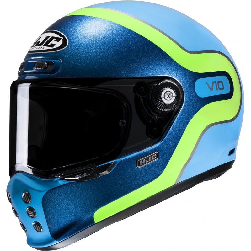 HJC Casque moto intégral V10 Grape MC24 bleu-vert