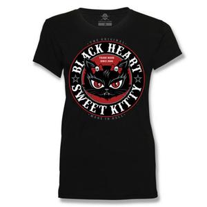 T-shirt femme Black Heart Kitty soldes