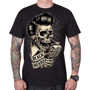 Chemise Rockabilly à cœur noir pour hommes