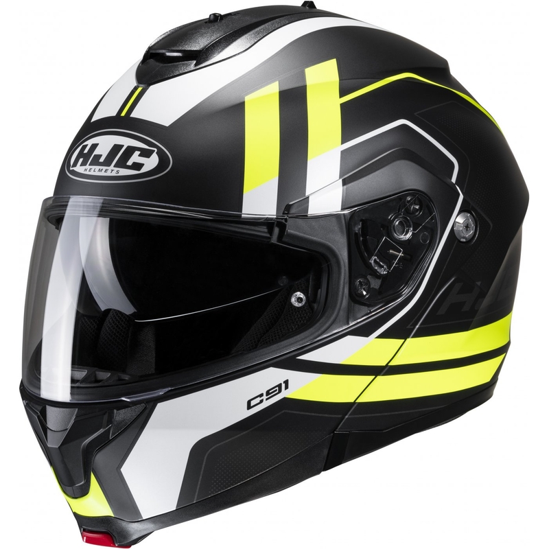 Vyklápěcí přilba na motorku HJC C91 Octo MC3HSF černo-bílo-fluo žlutá
