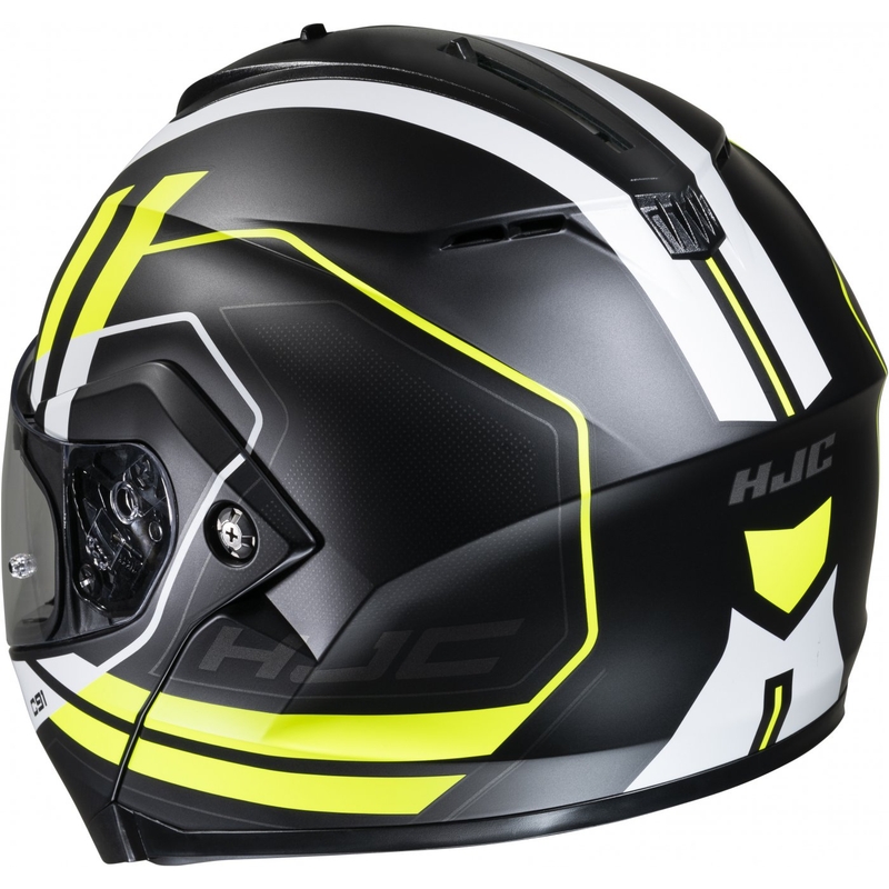 Vyklápěcí přilba na motorku HJC C91 Octo MC3HSF černo-bílo-fluo žlutá