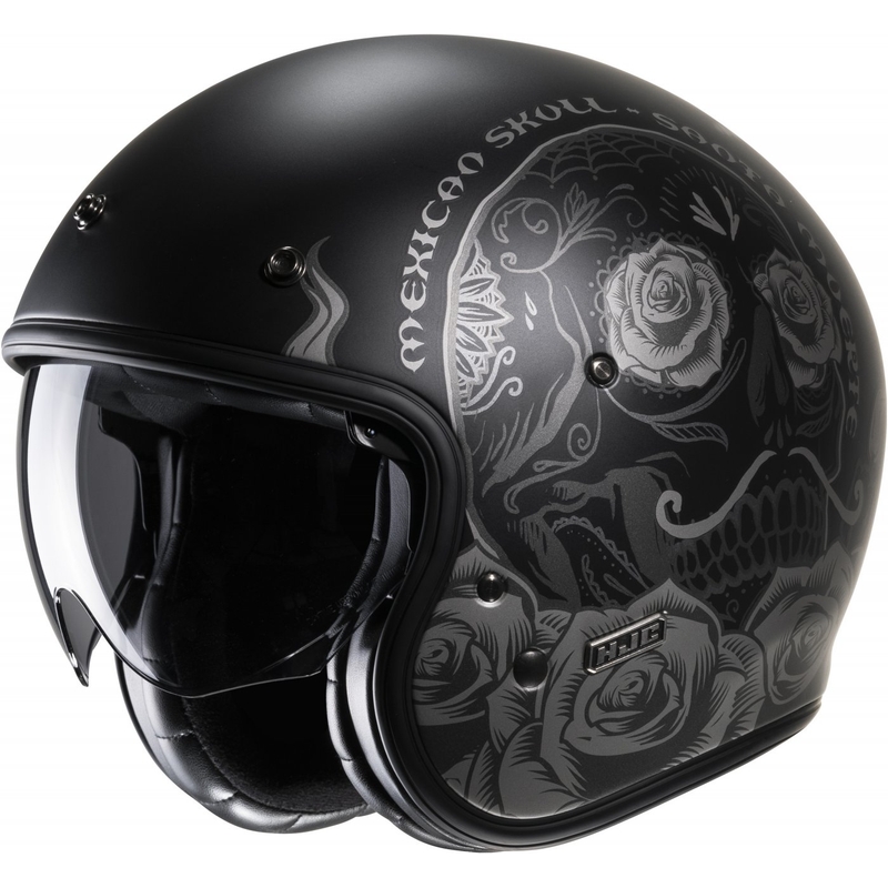 Casque moto ouvert HJC V31 Desto MC5SF argent-noir