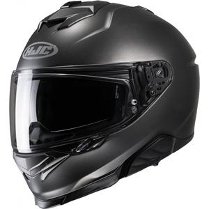 HJC i71 Solid Semi Flat titanium integral motorcycle helmet