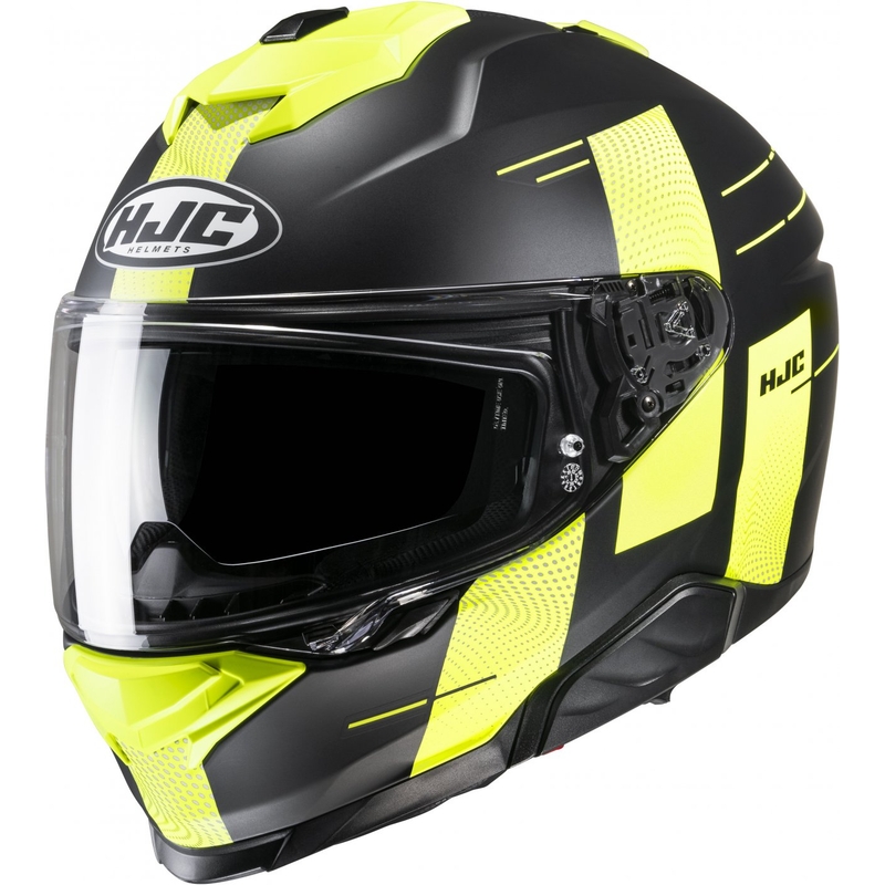HJC i71 Peka MC3HSF casque moto intégral noir-jaune fluo soldes