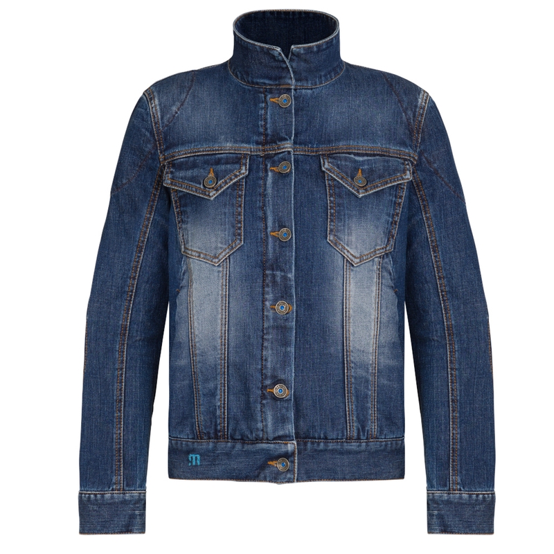 Veste de moto PMJ Lucy bleu soldes