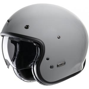 Casque moto ouvert HJC V31 Solid n. gris
