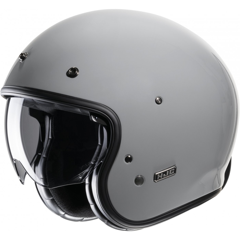 Casque moto ouvert HJC V31 Solid n. gris
