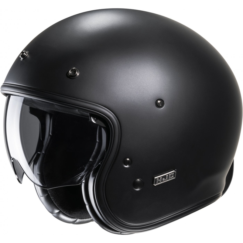 HJC V31 Solid casque moto ouvert semi-plat noir