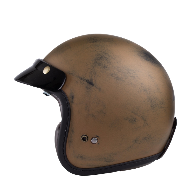 Casque moto ouvert Lazer Mambo Evo Cafe Racer marron mat soldes