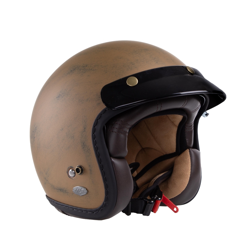 Casque moto ouvert Lazer Mambo Evo Cafe Racer marron mat soldes