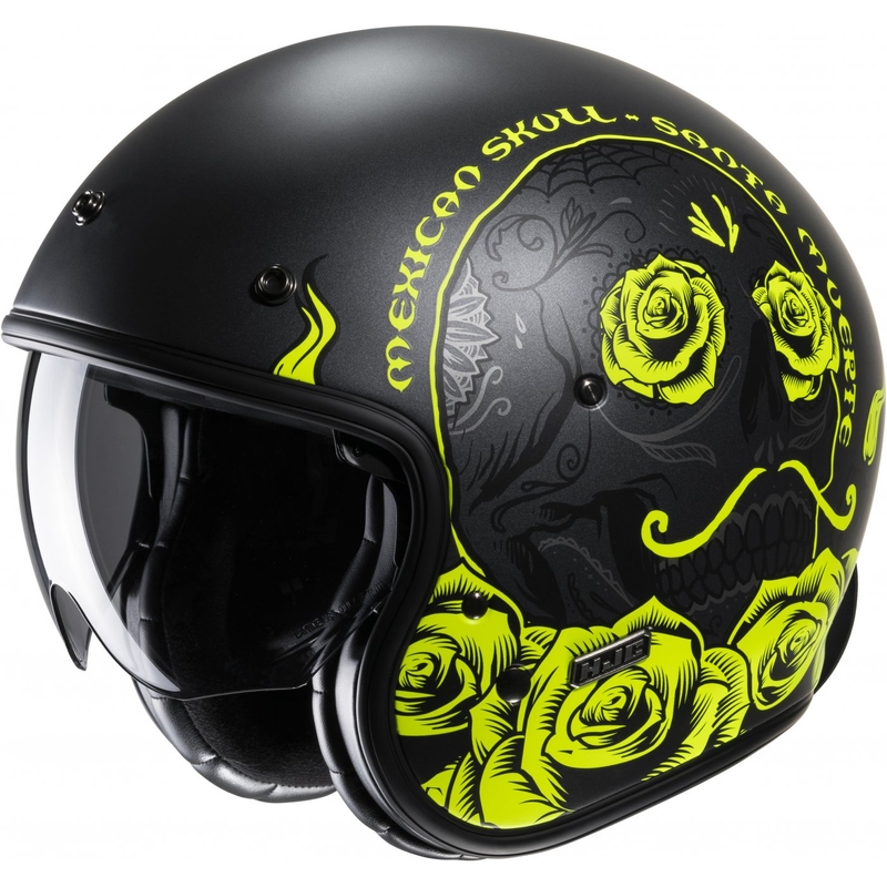 Casque moto ouvert HJC V31 Desto MC3HSF noir-jaune fluo
