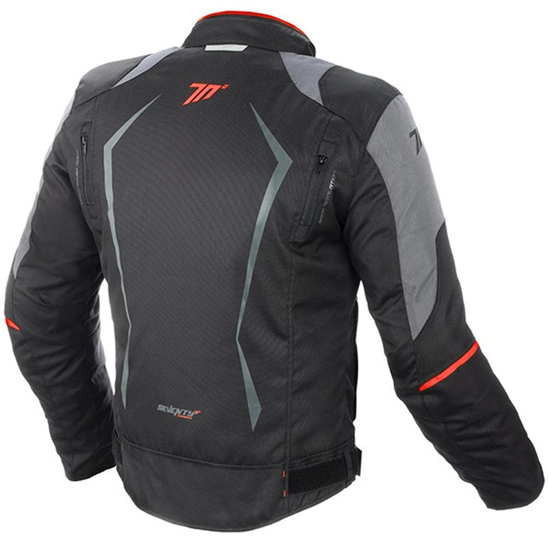 Veste moto SEVENTY DEGREES SD-JR47 noir-gris-rouge