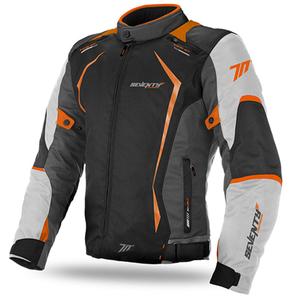 Veste moto SEVENTY DEGREES SD-JR47 noir-gris-orange