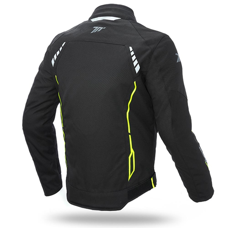 Veste moto SEVENTY DEGREES SD-JR65 noir-jaune fluo