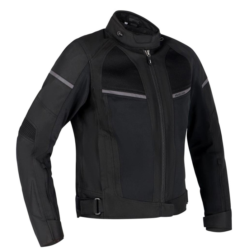 Veste de moto RICHA Airstorm WP Black pour femme soldes