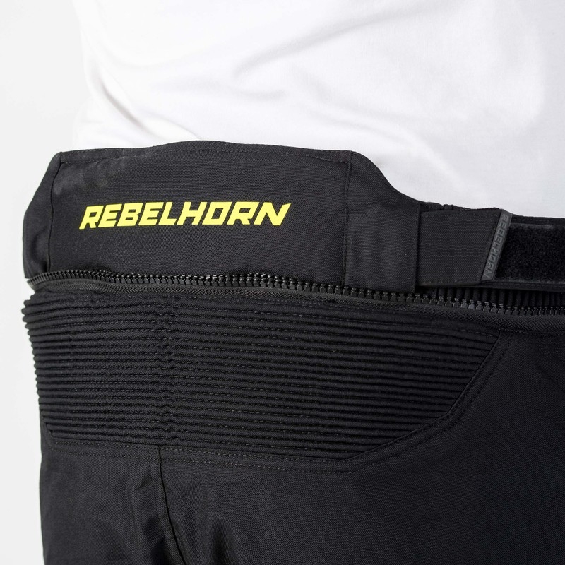 Pantalon de moto Rebelhorn Patrol Gris-Noir-Jaune fluo soldes