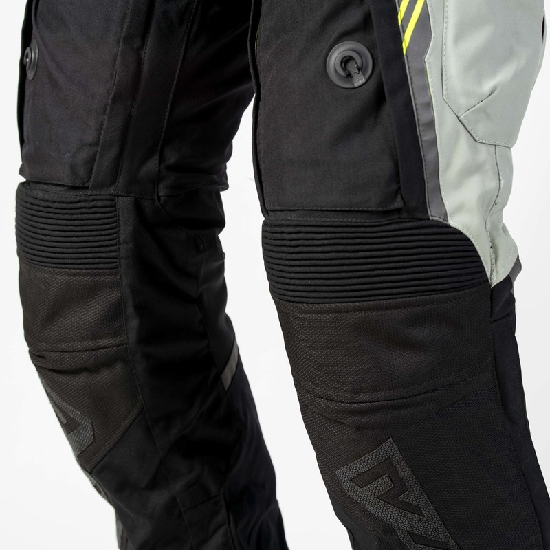 Pantalon de moto Rebelhorn Patrol Gris-Noir-Jaune fluo soldes