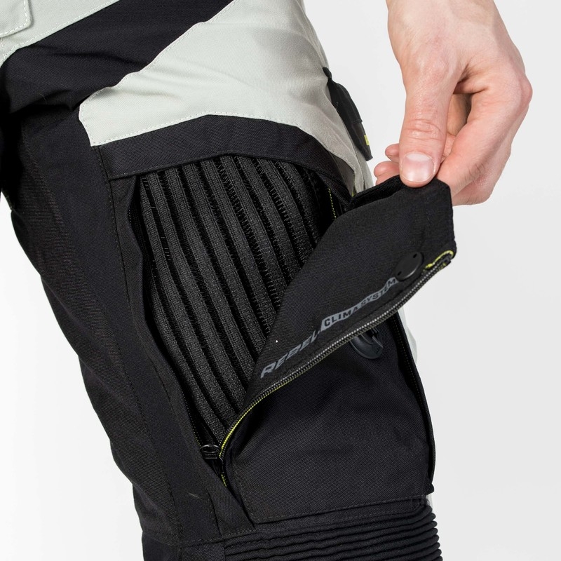 Pantalon de moto Rebelhorn Patrol Gris-Noir-Jaune fluo soldes