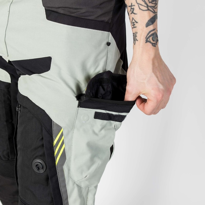 Pantalon de moto Rebelhorn Patrol Gris-Noir-Jaune fluo soldes