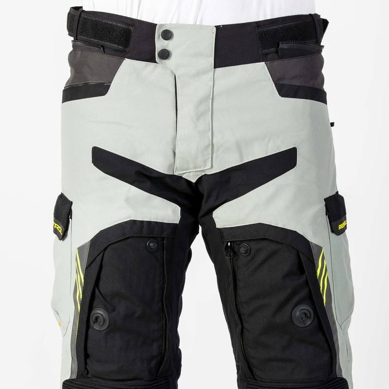 Pantalon de moto Rebelhorn Patrol Gris-Noir-Jaune fluo soldes