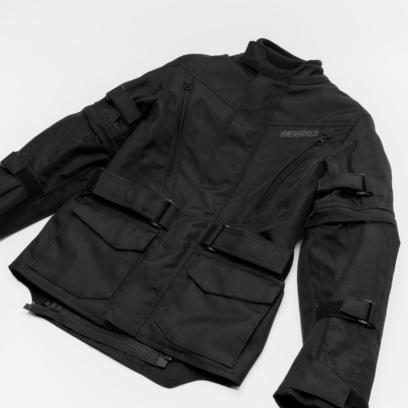 Blouson moto enfant Ozone Sahara noir