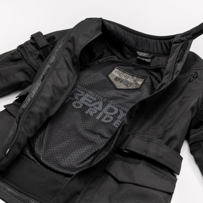 Blouson moto enfant Ozone Sahara noir