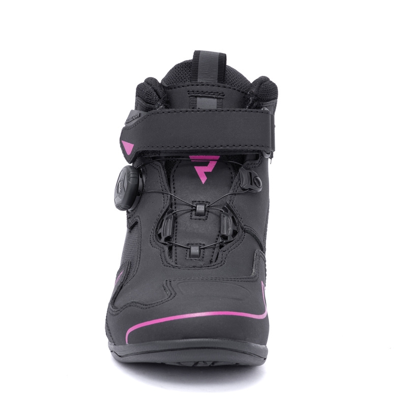 Bottes de moto Rebelhorn Spark II noires et roses pour femmes