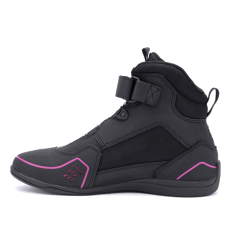 Bottes de moto Rebelhorn Spark II noires et roses pour femmes