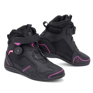 Bottes de moto Rebelhorn Spark II noires et roses pour femmes