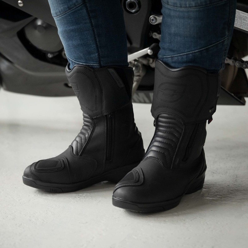 Bottes de moto Ozone Rapid Black Matte pour femmes