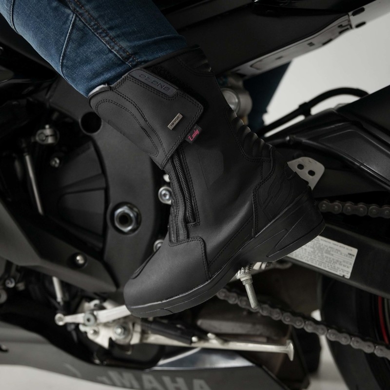 Bottes de moto Ozone Rapid Black Matte pour femmes