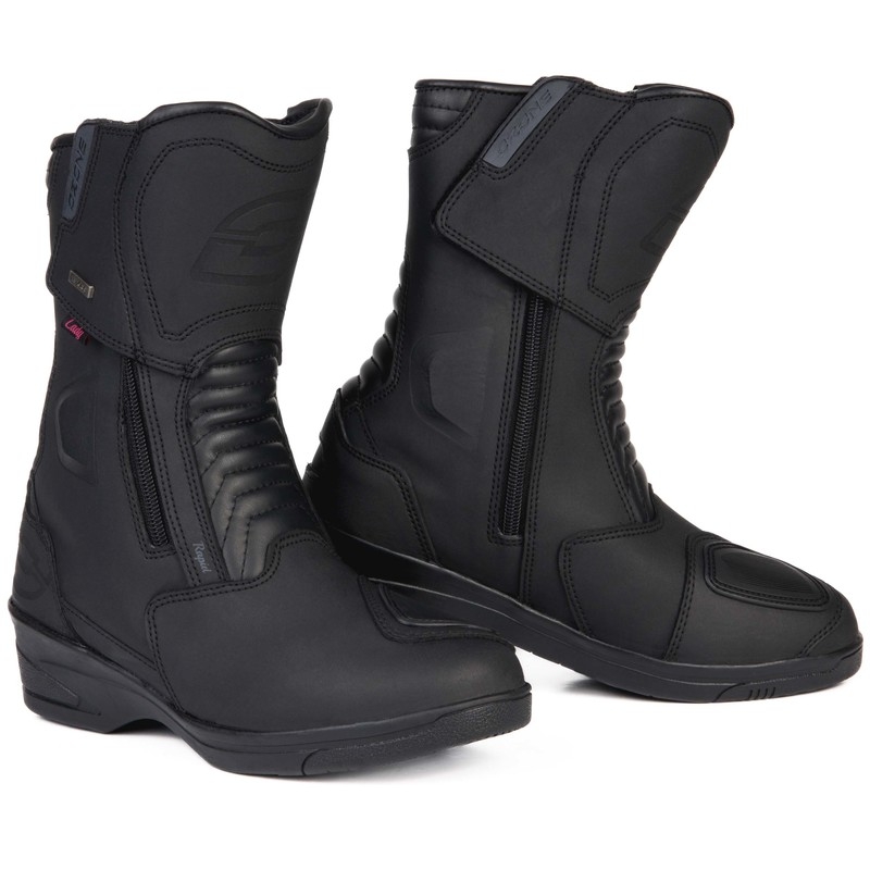 Bottes de moto Ozone Rapid Black Matte pour femmes