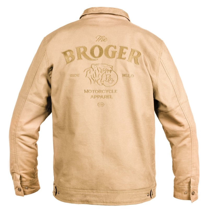 Veste de moto BROGER Montana marron clair soldes
